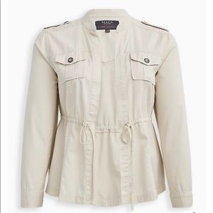 Torrid NWT cream anorak jacket